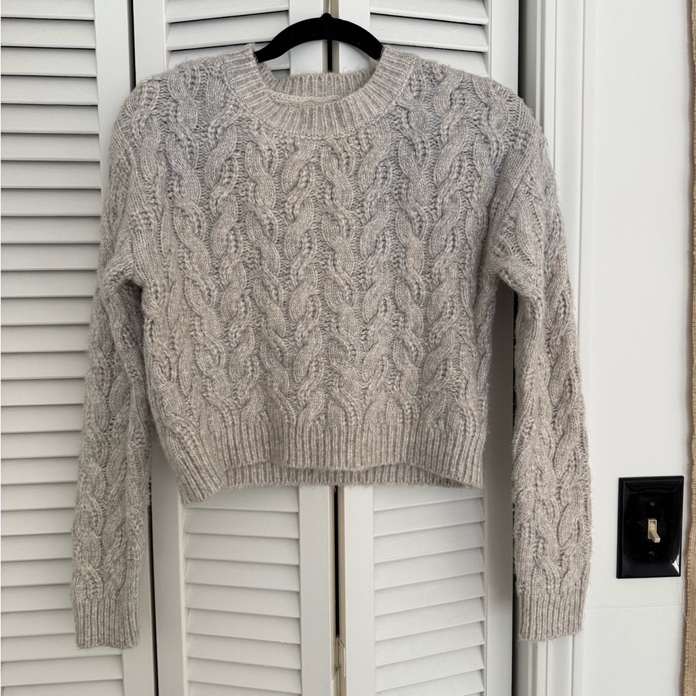 Jessica Simpson Cable Knit Sweater in Cream
